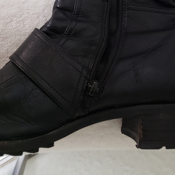 Paul Green Munchen Austria Black Leather Women's tall boots size 8.5 - Picture 14 of 16